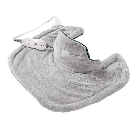 Sunbeam Heating Pad for Neck & Shoulder Pain Relief | Standard Size Renue, 4 Heat Settings with Auto-Off | Grey, 22-Inch x 19-Inch $35.92，free shipping