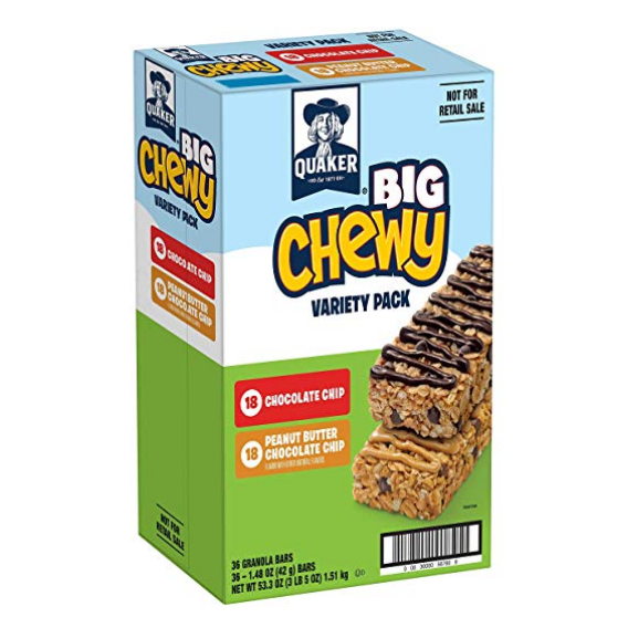 Quaker Chewy Granola 燕麦棒，点击Coupon仅需$7.69，免运费