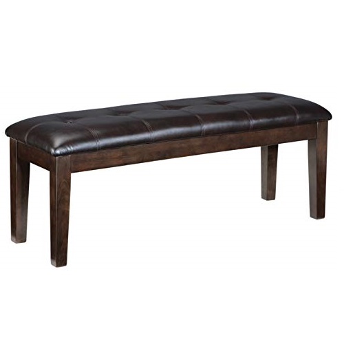 Ashley Furniture Signature Design - Haddigan Upholstered Dining Room Bench - Casual Tufted Seating - Dark Brown, Only $57.68, You Save $43.55(43%)