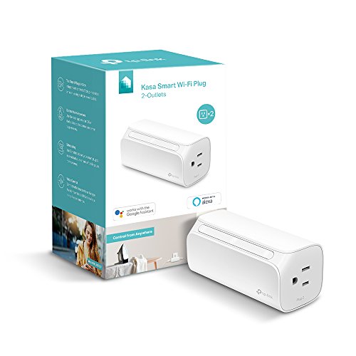 Kasa Smart Plug, 2-Outlets by TP-Link - Reliable WiFi Connection, Double the Outlets, Control from Anywhere, No Hub Required, Works with Amazon Alexa Echo & Google Assistant (HS107), Only $17.99