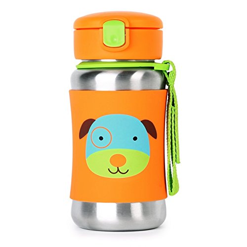 Skip Hop Kids Water Bottle With Straw, Stainless Steel Sippy Cup, Dog, Only $9.89, You Save $8.11(45%)