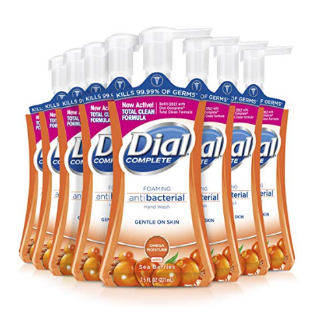 Dial Complete Antibacterial Foaming Hand Soap, Omega Moisture, 7.5 Fluid Ounces (Pack of 8) $19.98