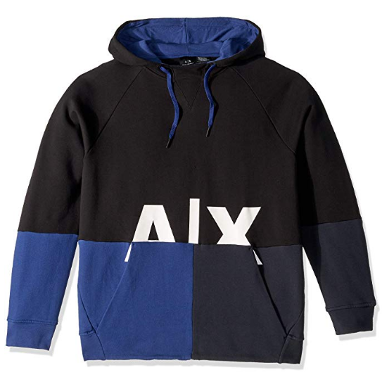 A|X Armani Exchange Men's Graphic Split Hoodie $49.27，free shipping