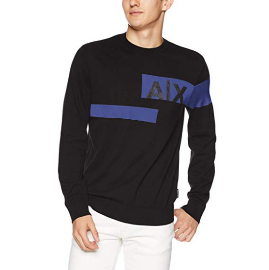 Armani Exchange阿玛尼Colorblock AX 男士卫衣 仅售$51.35，免运费