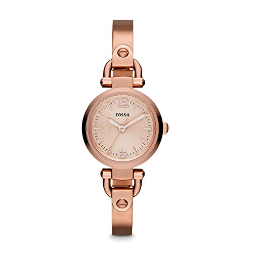 Fossil Women's Georgia Quartz Stainless Steel and metal Dress Watch Color: Rose gold  (Model: ES3268), Only $67.98, You Save $57.02(46%)