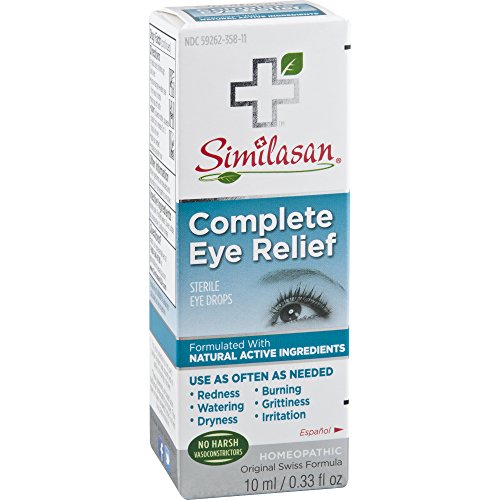 Similasan Complete Eye Relief Eye Drops 0.33 Ounce Bottle, for Temporary Relief from Red Eyes, Dry Eyes, Burning Eyes, Watery Eyes, Only $6.98