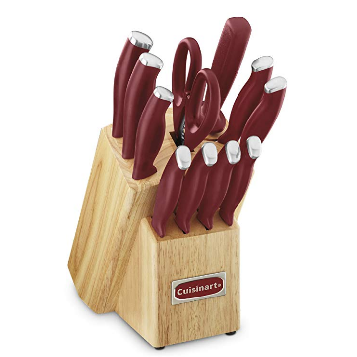 Cuisinart C77SSR-12P Color Pro Collection 12 Piece Knife Block Set, Red $36.58，free shipping