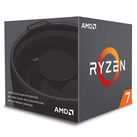 AMD 銳龍 Ryzen 7 2700 盒裝CPU處理器 $149.99，免運費；2700X也僅售$198.95