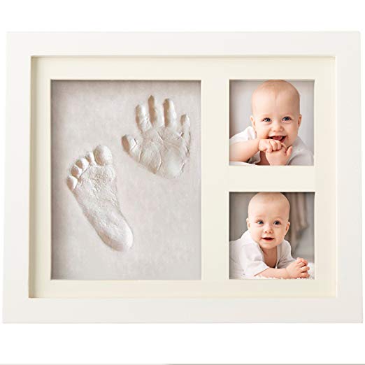Bubzi Co Baby Handprint Kit & Footprint Photo Frame for Newborn Girls and Boys, Baby Photo Album for Shower Registry, Personalized Baby Gifts, , Only $19.95