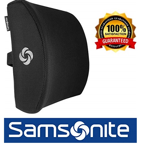Samsonite SA5243 - Ergonomic Lumbar Support Pillow - Helps Relieve Lower Back Pain - 100% Pure Memory Foam - Improves Posture - Fits Most Seats - Breathable Mesh, Only $11.35