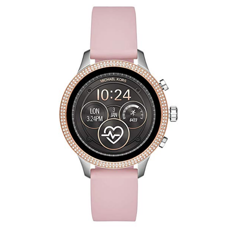 Michael Kors Access Womens Runway Touchscreen Smartwatch Stainless Steel Leather watch, Pink, MKT5055 $198.50，free shipping