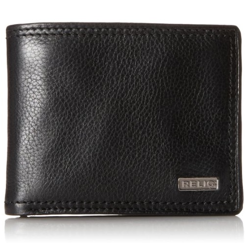 Relic by Fossil Men's Mark Leather Traveler Bifold Wallet, Black, Only $13.80