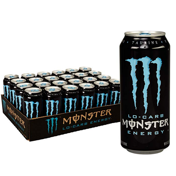 Monster 低碳水能量饮料 16oz/罐，共 24罐，原价$42.49，现点击coupon后仅售$27.98，免运费