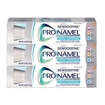 Sensodyne舒適達 ProNamel 強化琺琅質美白牙膏，4 oz/支，共3支，原價$25.47，現點擊coupon后僅售$10.47，免運費！