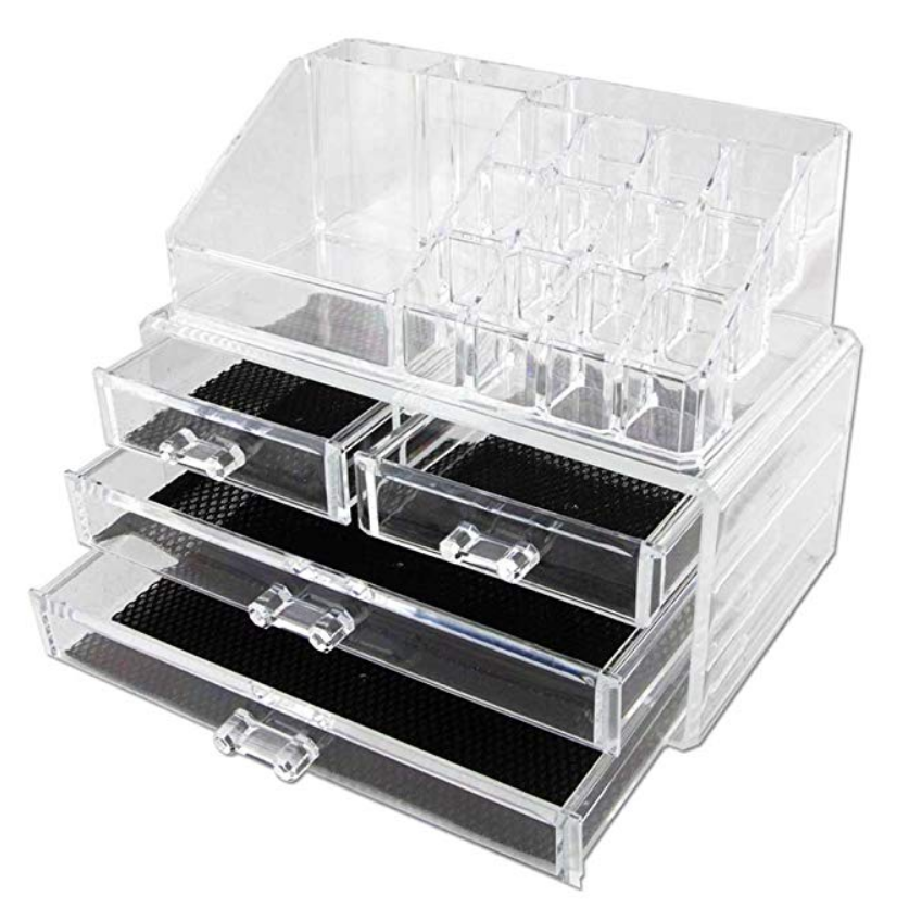 Vencer Jewelry and Makeup Storage Display Boxes (1 Top 4 Drawers),Cosmetic Organizer $12.99