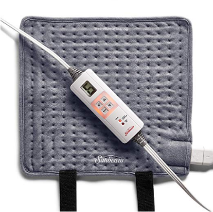 Sunbeam Wrapping Heating Pad for Fast Pain Relief | Small XpressHeat, 6 Heat Settings with Auto-Shutoff and Fastening Straps | Grey, 12-Inch x 11-Inch $15.00