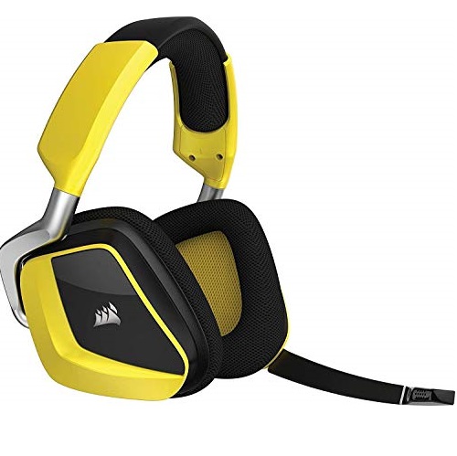 CORSAIR Void PRO RGB Wireless Gaming Headset - Dolby 7.1 Surround Sound Headphones for PC - Discord - 50mm Drivers - Yellow (Renewed), Only $54.99, free shipping