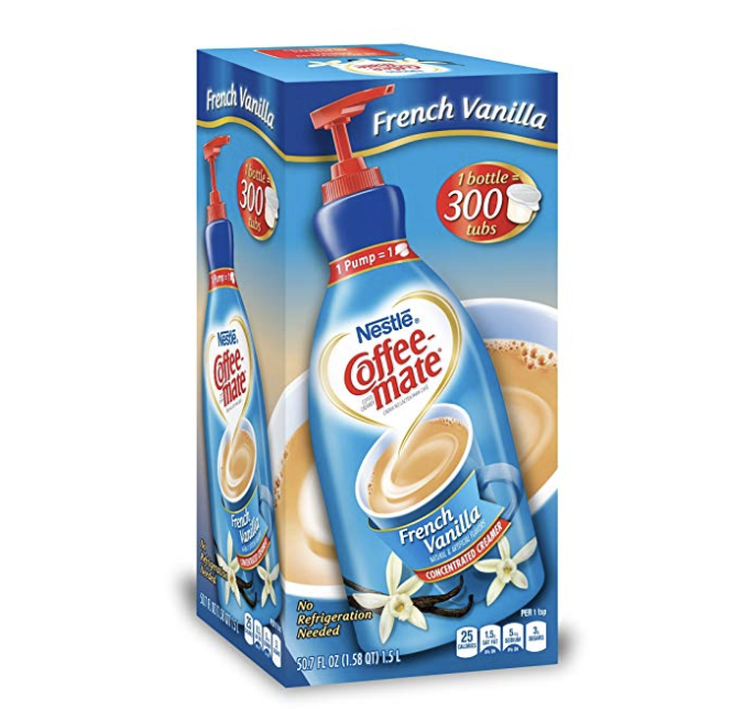 Nestle Coffee-mate Coffee Creamer, French Vanilla, 1.5L Liquid Pump Bottle, Pack Of 1 only %8.71