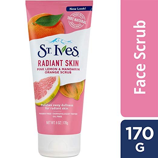 St. Ives Radiant Skin Face Scrub, Pink Lemon and Mandarin Orange 6 oz  by ST IVES FACE, only $3.15