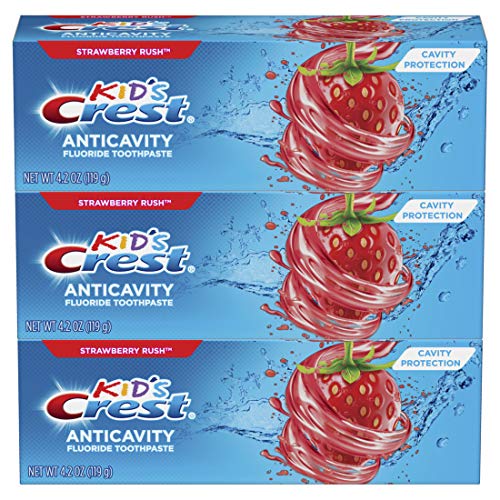 Crest Kid's Cavity Protection Fluoride Toothpaste, Strawberry Rush, 3 Count, Only $6.80