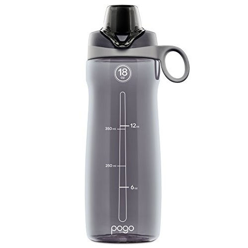 Pogo BPA-Free Plastic Water Bottle with Chug Lid, Grey, 18 oz., Only $5.99