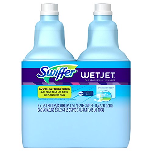 Swiffer Wetjet Hardwood Floor Mopping and Cleaning Solution Refills, All Purpose Cleaning Product, Open Window Fresh Scent, 1.25 Liter, 2 Pack, Only $6.99 after clipping coupon