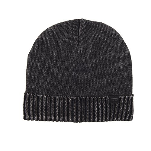 Levi's Men's Knit Cuff Beanie with Woven Label, Black Fold One Size, Only $5.20