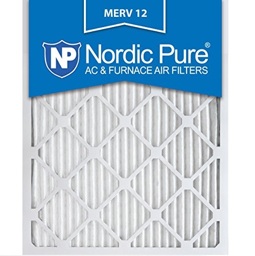 Nordic Pure 16x25x1 MERV 12 Pleated AC Furnace Air Filter, Box of 6, Only $23.16