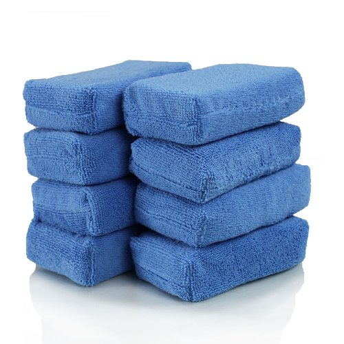 Chemical Guys MIC_292_08 Premium Grade Microfiber Applicators, Blue (Pack of 8), Only $6.79, free shipping after clipping coupon and using SS