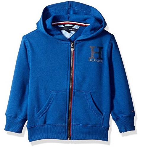 Tommy Hilfiger Boys' Long Sleeve Matt Logo Zip Up Hoodie, Only $14.17