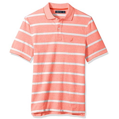 Nautica Men's Short Sleeve Cotton Pique Striped Oxford Polo Shirt, Only $16.99, You Save $13.90(45%)