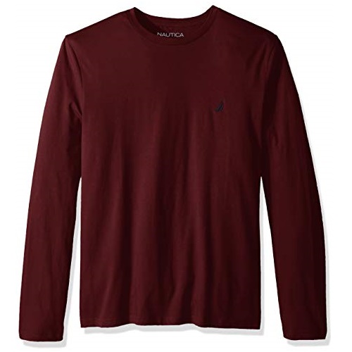Nautica Men's Long Sleeve Solid Crew Neck T-Shirt, Only $16.15