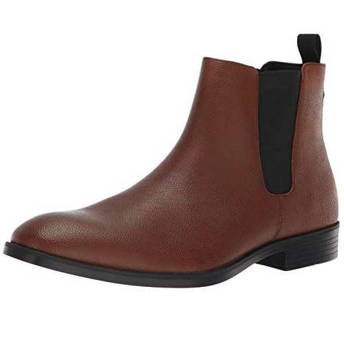 Calvin Klein Men's Corin Small Tumbled Leather Chelsea Boot, Only $35.76, free shipping