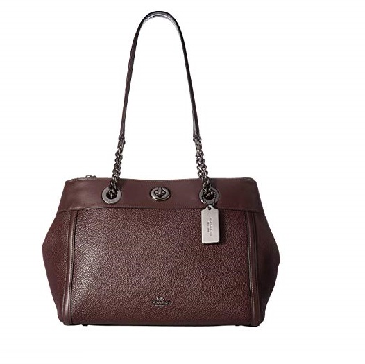 COACH Turnlock Edie Carryall in Mixed Leather, only $137.99, free shipping