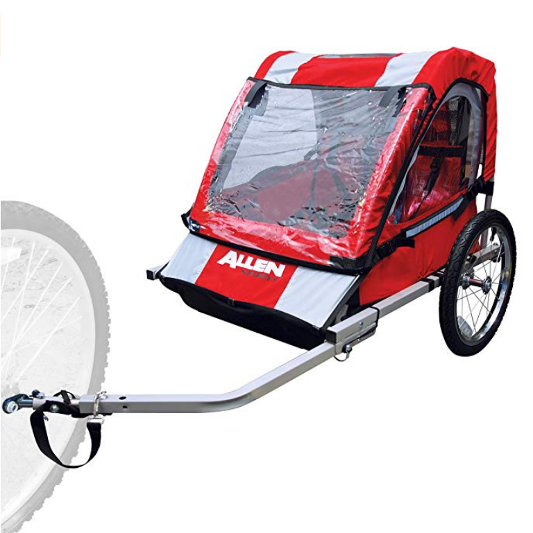Allen Sports 高级全钢材质 双儿童位自行车拖挂车，原价$189.99，现仅售$87.50，免运费