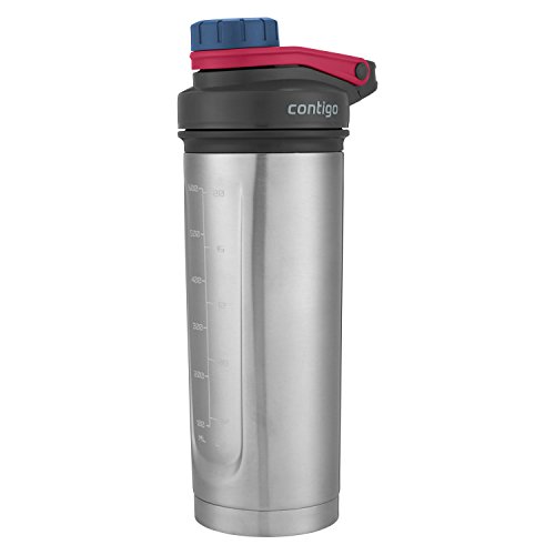 Contigo Vaccuum-Insulated Shake & Go Fit Stainless Steel Shaker Bottle, 24 oz, Dusted Navy, Only$7.58