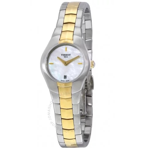TISSOT T-Round Mother of Pearl Dial Two-tone Ladies Watch Item No. T096.009.22.111.00, only $109.99 after using coupon code, free shipping