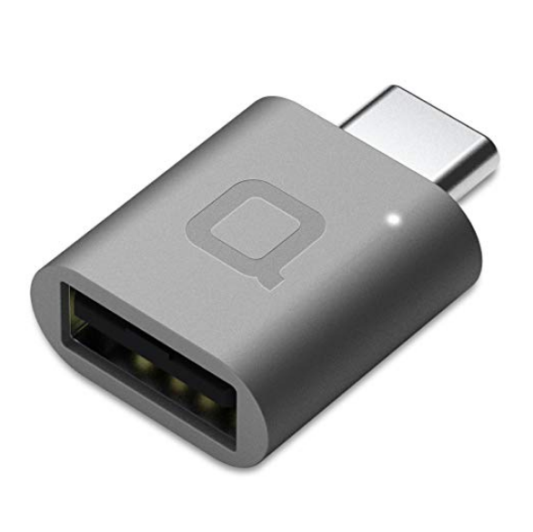 nonda USB Type C to USB 3.0 Mini Adapter, Thunderbolt 3 to USB Adapter Aluminum with Indicator LED for Macbook Pro 2018/2017, MacBook Air 2018, Pixel 3, Dell XPS $6.98