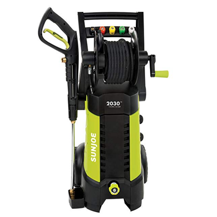 Sun Joe SPX3001 2030 PSI 1.76 GPM 14.5 AMP Electric Pressure Washer with Hose Reel, Green $129.00，free shipping