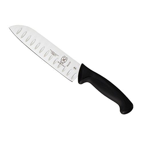 Mercer Culinary M22707 Millennia 7-Inch Granton Edge Santoku Knife, Black, Only $15.42, You Save $10.33(40%)