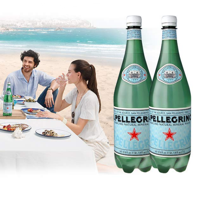 S.Pellegrino 聖培露義大利氣泡礦泉水 1升裝 12瓶，現僅售$15.82