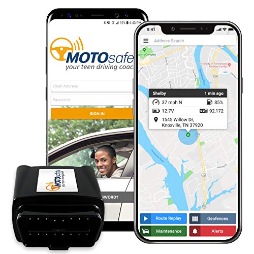 MOTOsafety OBD GPS Tracker Device with 3G GPS Service Locator, Real-Time Teen Driving Coach, GPS Tracking & Vehicle Monitoring System, MPVAS1, Only $14.98