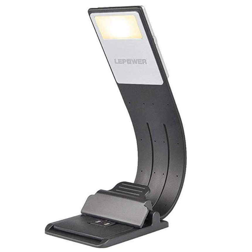 LEPOWER LED Bookmark Book Light, 3 Colors x Stepless Adjustable Brightness Reading Lights, Eye Protection & Portable, Built-in USB Cable Easy Charge, Perfect for Kindle, IPad & Bookworms Kids $7.99