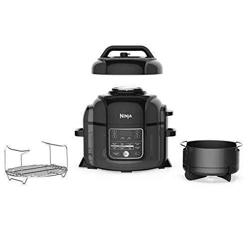 Ninja OP302 Foodi Cooker, Steamer & Air w/TenderCrisp Technology Pressure Cooker & Air Fryer All-in-One, 6.5 quart w/dehydrate, Black/Gray, Only $179.99, free shippng