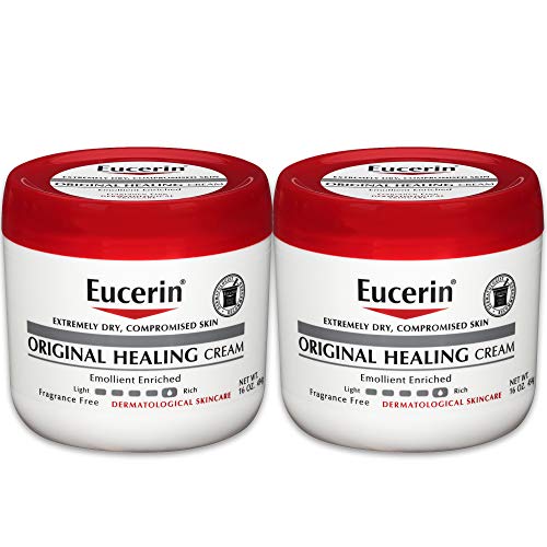 Eucerin Original Healing Cream - Fragrance Free, Rich Lotion for Extremely Dry Skin - 16 oz. Jar (Pack of 2), Only $14.24