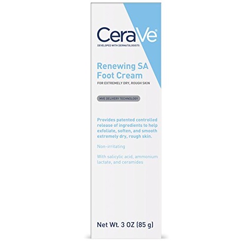CeraVe Foot Cream with Salicylic Acid | 3 Ounce | Foot Cream for Dry Cracked Feet | Fragrance Free, Only $8.50, free shipping after  using SS