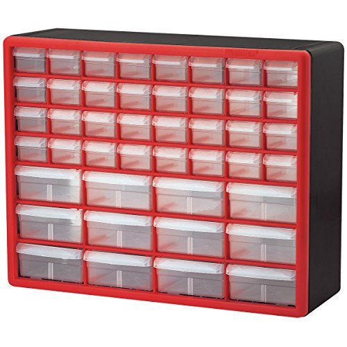 Akro-Mils 10144REDBLK 44-Drawer Hardware & Craft Plastic Cabinet, Red & Black,, Only $23.07