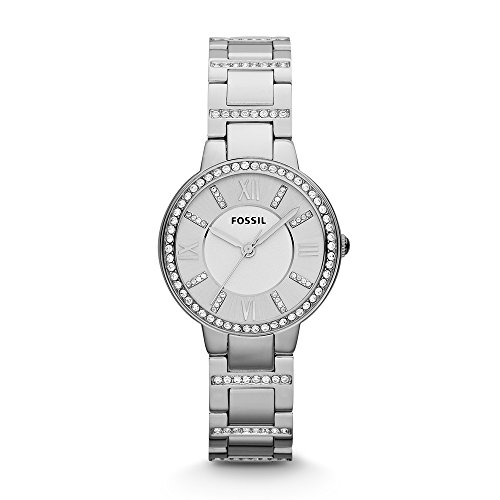 Fossil Women's Virginia Quartz Stainless Steel Dress Watch, Color: Silver (Model: ES3282), Only $62.00