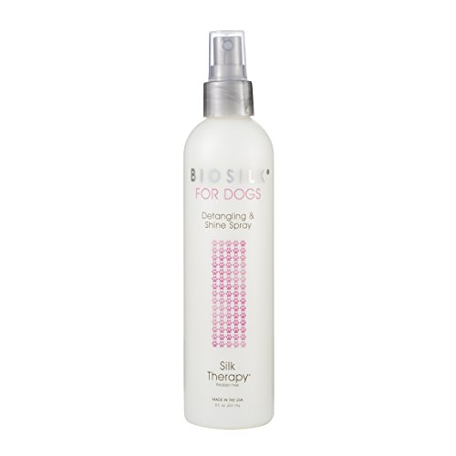 BioSilk Therapy Detangling Plus Shine Protecting Mist for Dogs | Best Detangling Spray For All Dogs and Puppies, Only $6.49
