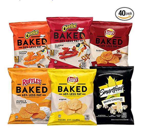 Frito-Lay Baked & Popped Mix Variety Pack, 40 Count  only $10.52